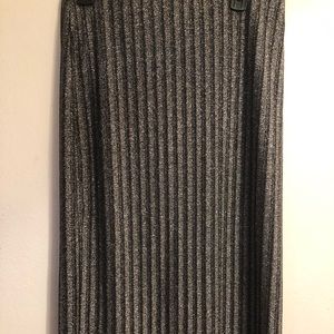 Long Black and Silver skirt.